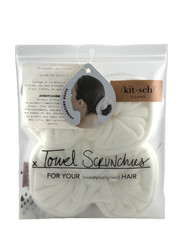 Kitsch Microfiber Towel Scrunchie, White – 2 Count/1 Pack