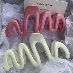 Casual Commuting Hair Clip Headwear Plastic Retro Simple Solid Color Trendy
