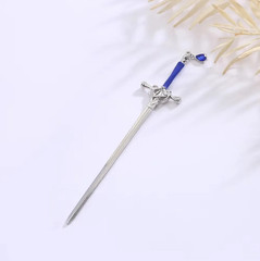 Vintage Sword Hairpin Chinese Style Hair Stick Ponytail Holder for Women