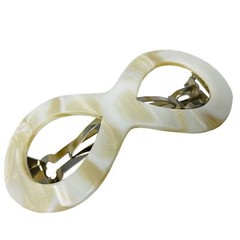 French Amie Infinity Loop 3” Cellulose Handmade Automatic Hair Barrette