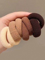 5/10 Mix Color High Elasticity Thickened Versatile Simple Scrunchies, Hair-Frien