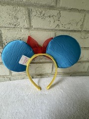 Disney Princess Snow White Mickey Mouse Ears Bow Glitter Satin Headband