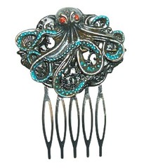 OCTOPUS HAIR SIDE COMB Decorative METAL Hair Accessory Ornament