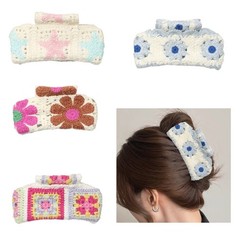 Light weight Fabric Knitted Hair Clip Comfortable Wear Knitting Hair Claw