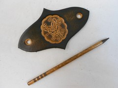 Large Hand Crafted Leather Stick Hair Barrette, Ponytail – Many Animal Designs
