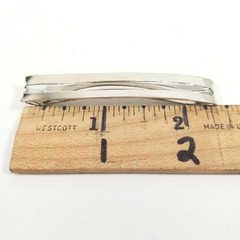 2 Vtg Goody Stay Tight Barrettes 2.5″ Silver Tone Open Metal Hair Clip Accessory