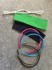Hair bands accessories blue pink purple green