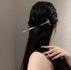 Vintage Sword Hairpin Chinese Style Hair Stick Ponytail Holder for Women