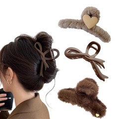 1 Count (Pack of 1), Heart Coffee Color， Brown Butterfly， Plush Small Metal