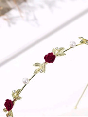 BEAUTIFUL WOMEN FAUX PEARL & FLOWER DECOR ELEGANT HEADBAND