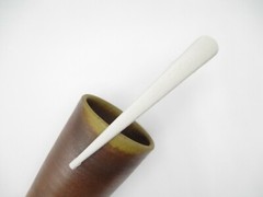 Ivory Cream White Silk Kimono Long Hair Clip 130mm (5 1/8 inch) Ship from USA