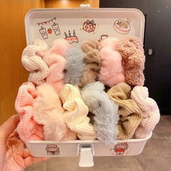 7x Velvet Plush Hair Scrunchies Elastic Hair Rope Ties Ponytail Holder Headband