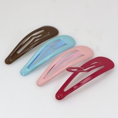 30PCS Colorful Enamel Hair Clips – 1.9″ Mixed Metal Snap Barrettes for Girls