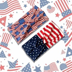 2PCS American Flag Headband, Independence Day 4th of July Twist Patriotic Kno…