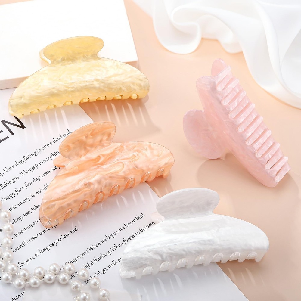 HairChrysm 4.2 Inch 1 Count (Pack of 4), white,champagne,blonde,light pink