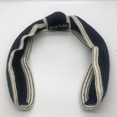 Jennifer Ouellette Navy & Cream Bicolor Turban Headband Nautical Coastal Chic