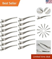 Versatile Duck Bill Clips – 24 Rustproof Metal Clips for Salon and Home Use