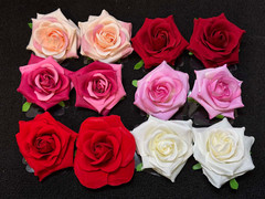 6 Pcs Women Flower Clip 3.5″ Brooches Pin Hair Clip Hair Artificial Alligator