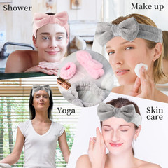 12 PCS Face Wash Headband Wristband Set for Women Girls | Soft Microfiber, Facia