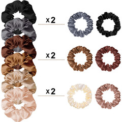24 Pieces Satin Hair Scrunchies Bulk Silk Elastic Hair Bands Ropes Ponytail Hold