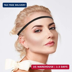 WILLBOND 12 Pieces Black Thin Elastic Sports Headbands for Women Skinny Athletic