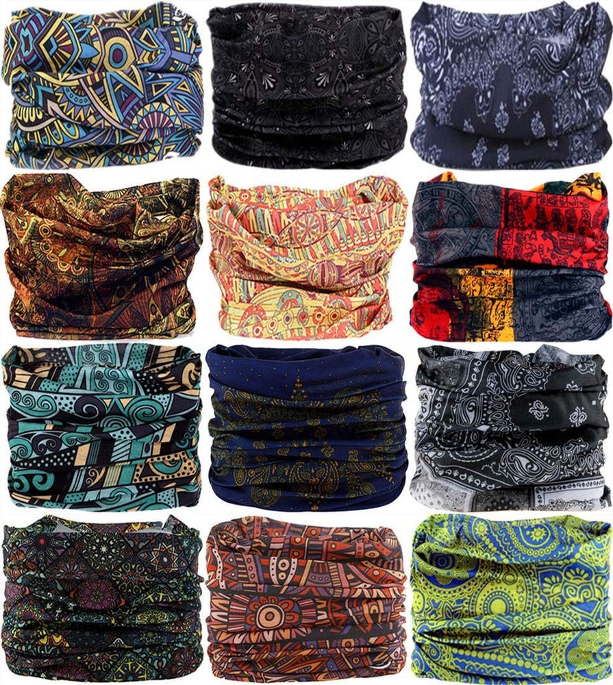 Headwear Head Wrap Sport Headband Sweatband 220 Patterns Magic Scarf 12PCS & …