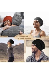 Yanibest Black Cotton And Satin Hair Bonnet Cap Medium