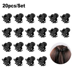 20pcs/set Baby Girls Hair Clip Mini, 20PCS for Kitchen Home (Black)