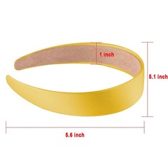 24 Pieces Satin Headbands 1 Inch Wide Headband Colorful Non-slip Hard Headbands