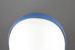 denim 1 1/8″ wide headband textured fabric covered hair band accessory chambray
