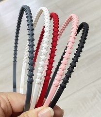 12 PCS Colorful Thin Plastic Five Star Headbands Teeth Hair Accessories Girls