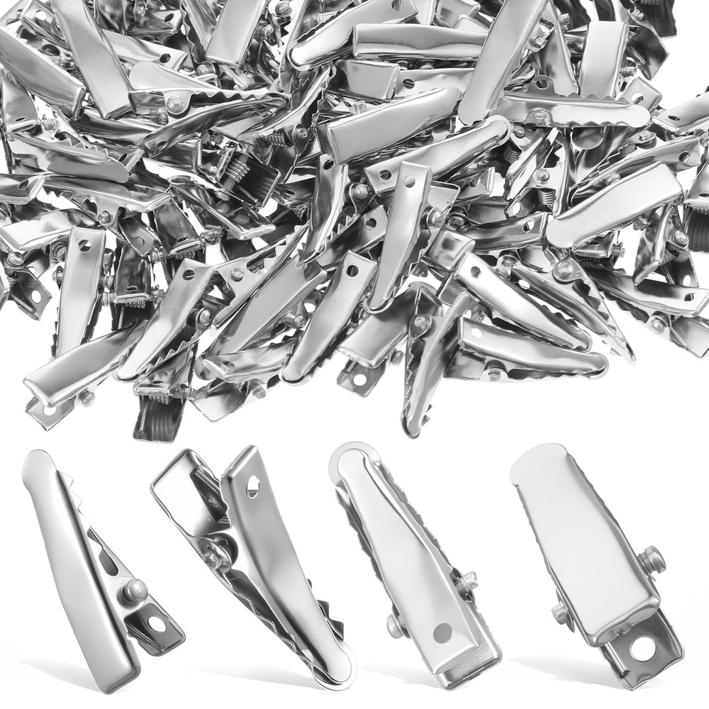 Small Metal Alligator Hair Clips 160Pcs 0.94Inch Silver – Perfect for Hair