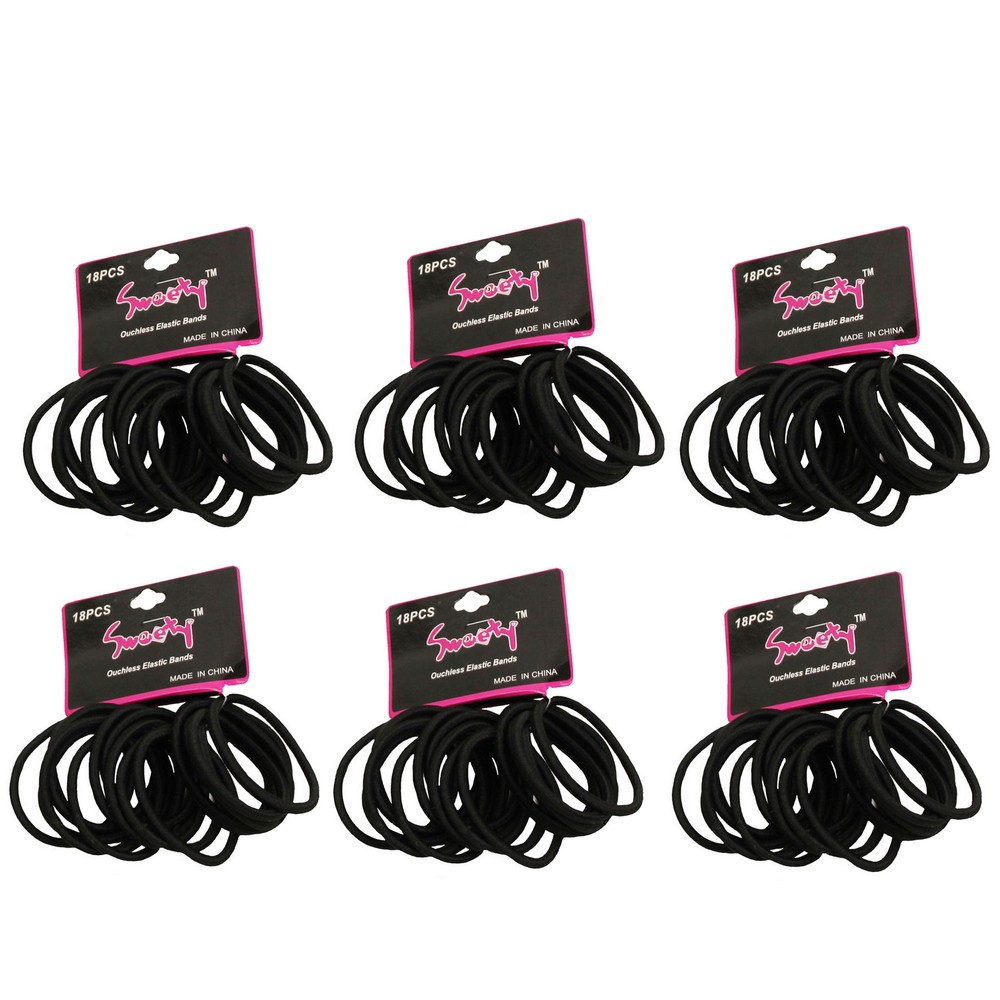 108 pcs Ponytail Rubber bands Hair holder Scrunchies Elastic Bands SWEETY