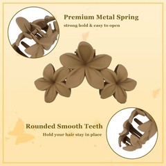 4Pc Large Matte Non-Slip Claw Hair Clips for Thick Hair – Strong Hold Jaw Clip*