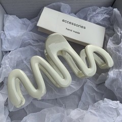 Casual Commuting Hair Clip Headwear Plastic Retro Simple Solid Color Trendy