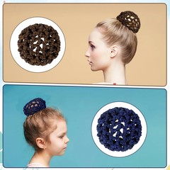 8 Pieces Ballet Hair Bun Cover for GirlsHair Nets for Buns Invisible Knit Ha