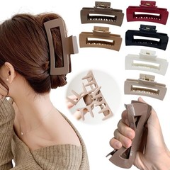 6 Pcs Extra Large Square Hair Clips Soft 1 Count (Pack of 1), Multicolor