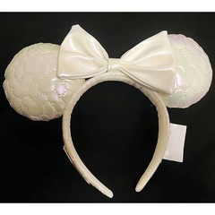 Disney Parks Icon Quilted Iridescent Minnie Ears Bow Loungefly Headband US