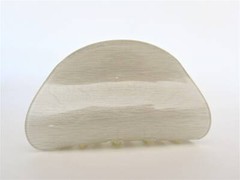 Glossy lite gray hair claw clip