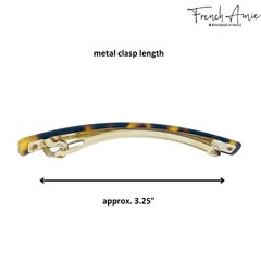French Amie Long and Skinny Bar Large 4 1/4″ Celluloid Handmade Hair Clip