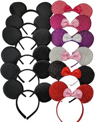 Set of 12 gold yellow pink Minnie Sparkle Headbands Birthday Favors Minnie