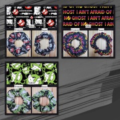 Ghostbusters Scrunchies | Handmade in the USA | Long Lasting Silicone Elastic