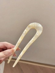 1pc Vintage U-Shaped Hairpin Elegant Acetate Hair Stick Women