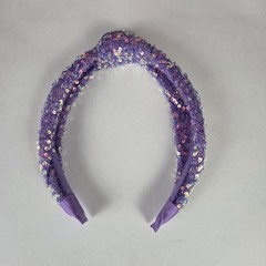 Sequined Knotted Headband NEW -Teen/Adult -Purple -Sparkly **SEE MEASUREMENTS**