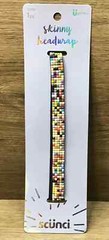 Scunci Rainbow Colorful Summer Beach Faux Beaded Stone Skinny Headwrap Headband
