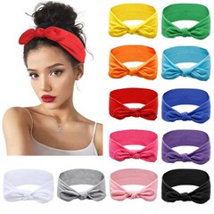 12 Pack Bow Headbands for Women Headwraps Hair Band Knotted Headband Rabbit E…