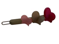 Aznavour Paris Butterfly Resin Acrylic Hair Clip Pin Barrette Gray Pink