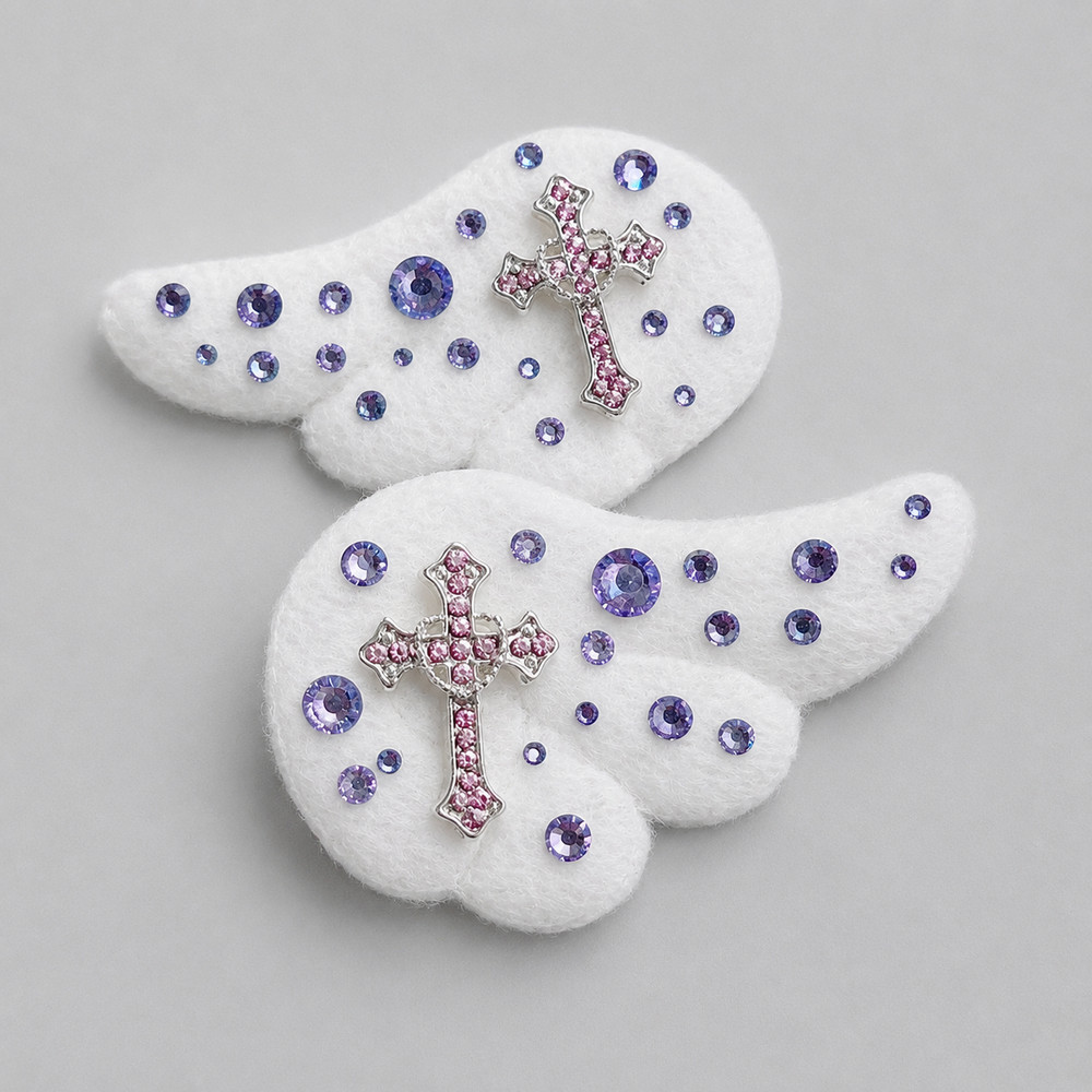 Japanese Handmade Jirai Kei Angel Wings Hair Clip Fairy Grunge Y2K Kawaii
