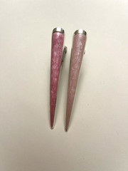 FICCARE SMALL VINTAGE BEAKS HAND-PAINTED PEARLIZED PINKS- 3.25″ EACH- COMBO DEAL