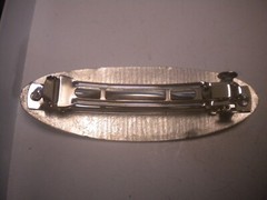 Hair barrette beautiful hand engraved, hand crafted in pewter EAGLE